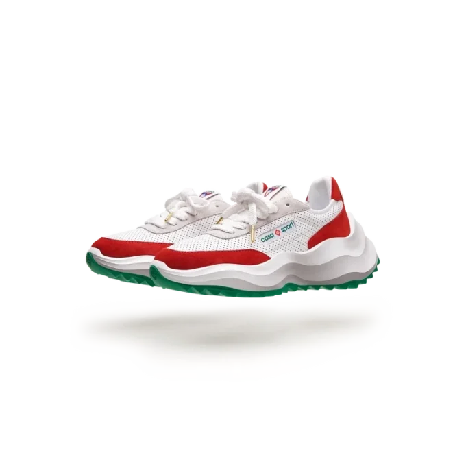 Adidași Atlantis albi și roșii pentru bărbați Adidași Atlantis albi și roșii pentru bărbați