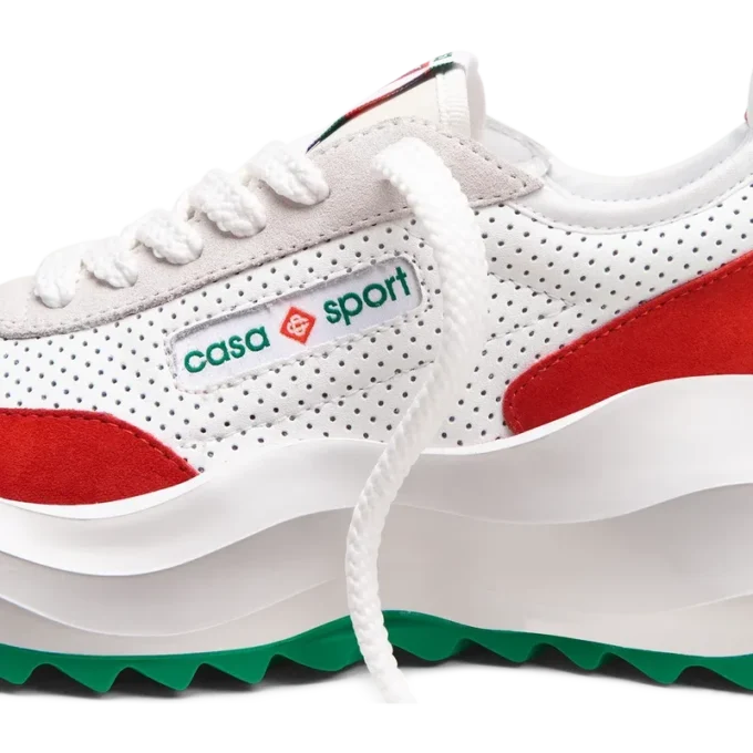 Adidași Atlantis albi și roșii pentru bărbați Adidași Atlantis albi și roșii pentru bărbați