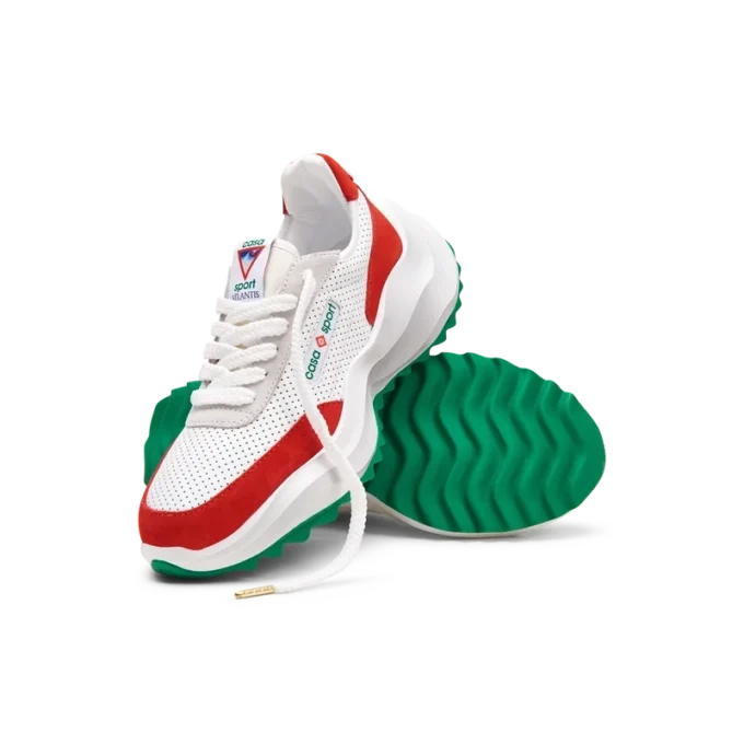 Adidași Atlantis albi și roșii pentru bărbați Adidași Atlantis albi și roșii pentru bărbați