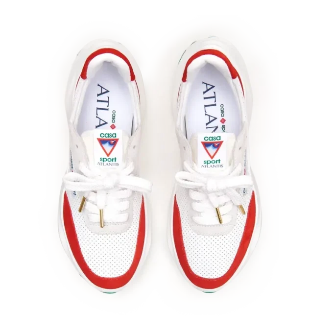 Adidași Atlantis albi și roșii pentru bărbați Adidași Atlantis albi și roșii pentru bărbați