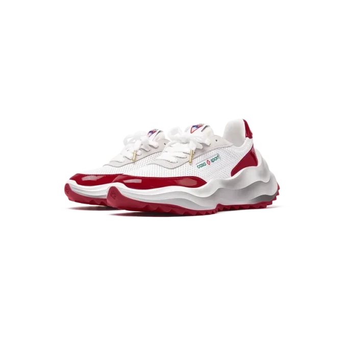 Adidași Atlantis pentru femei, albi și roșu intens Adidași Atlantis pentru femei, albi și roșu intens