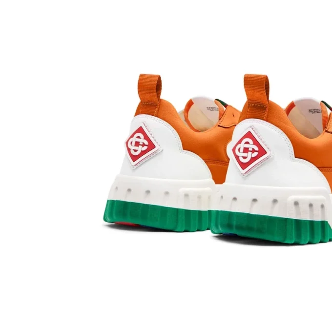 Adidași Court pentru bărbați, portocalii și albi Adidași Court pentru bărbați, portocalii și albi