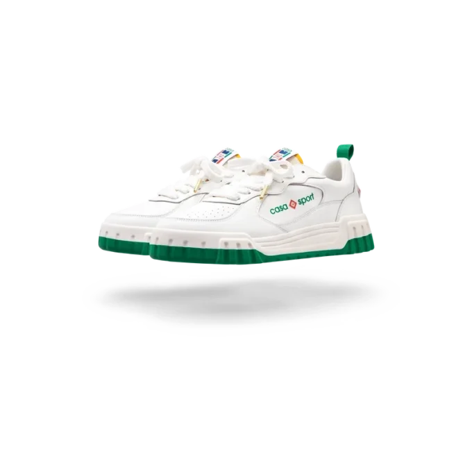 Adidași Mens Court albi și verzi Adidași Mens Court albi și verzi