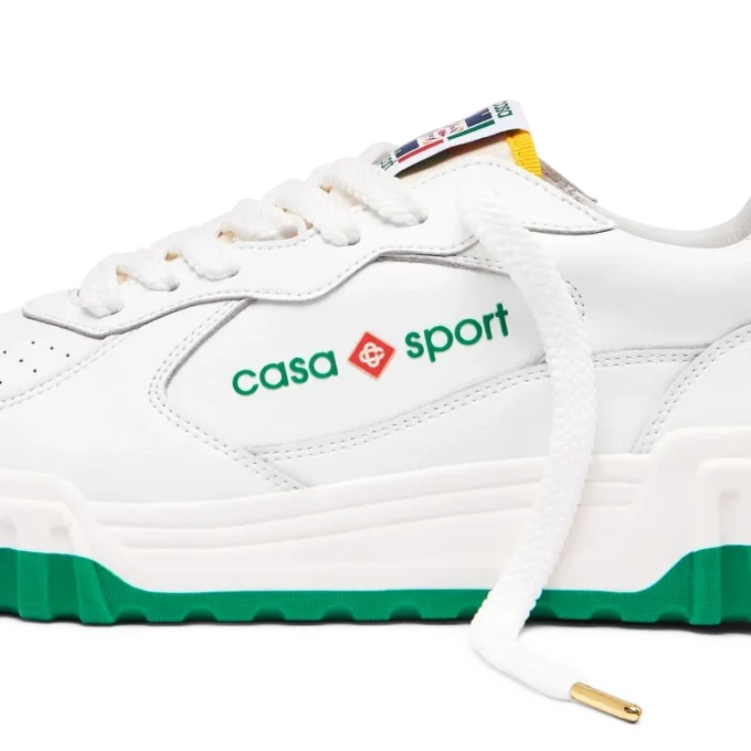 Adidași Mens Court albi și verzi Adidași Mens Court albi și verzi