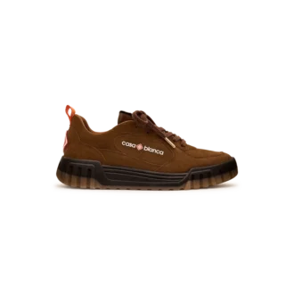 Adidași de teniș pentru bărbați din piele de căprioară maro