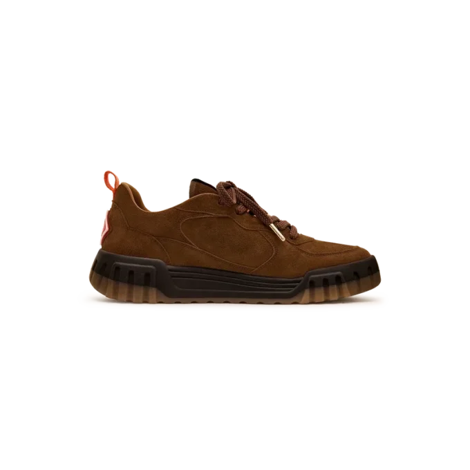 Adidași de teniș pentru bărbați din piele de căprioară maro Adidași de teniș pentru bărbați din piele de căprioară maro