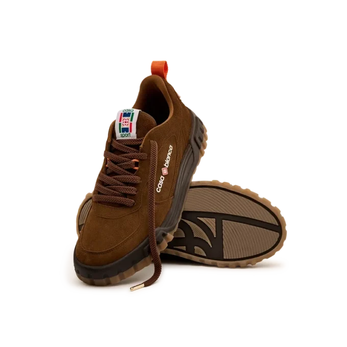 Adidași de teniș pentru bărbați din piele de căprioară maro Adidași de teniș pentru bărbați din piele de căprioară maro