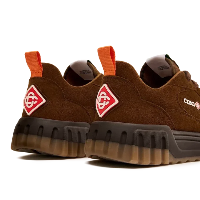 Adidași de teniș pentru bărbați din piele de căprioară maro Adidași de teniș pentru bărbați din piele de căprioară maro