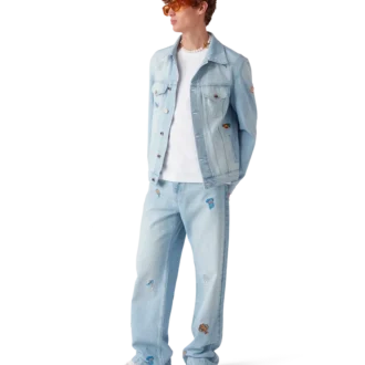 Blugi cu motiv brodat