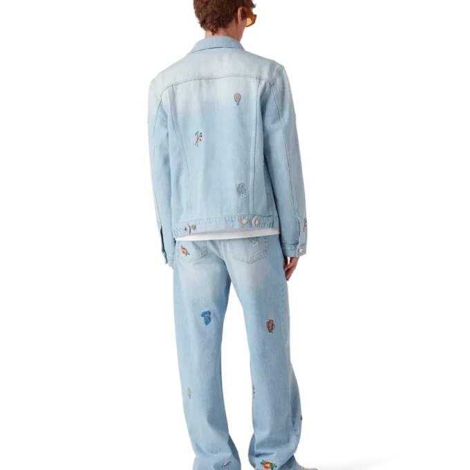 Blugi cu motiv brodat