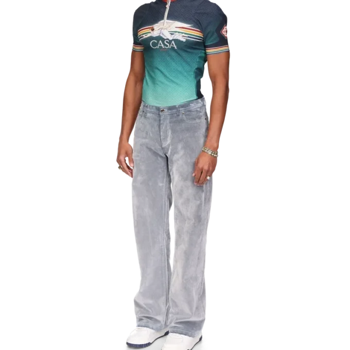 Blugi cu textură de piersică