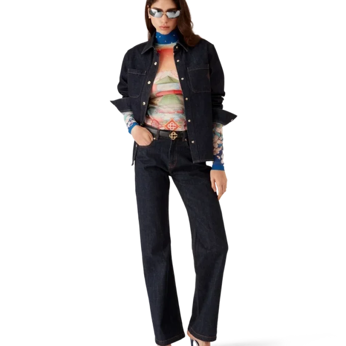 Blugi din denim cu margine Laurel Blugi din denim cu margine Laurel