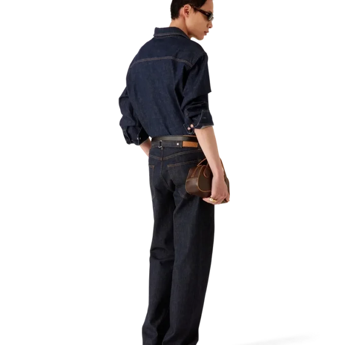 Blugi din denim cu margine Laurel