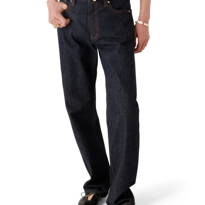 Blugi din denim cu margine Laurel