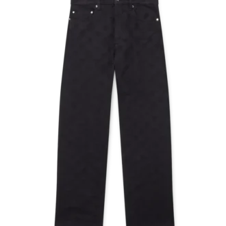 Blugi drepți din denim cu monogramă