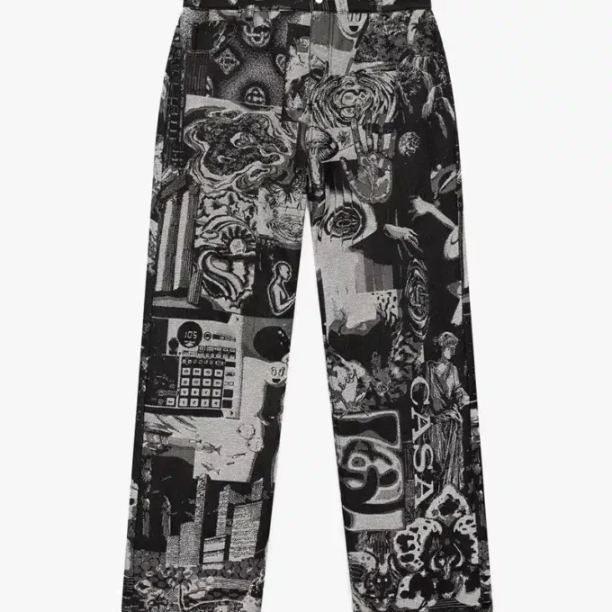 Blugi drepți Rave Collage