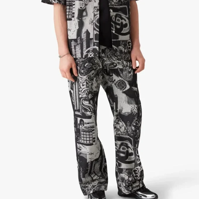 Blugi drepți Rave Collage