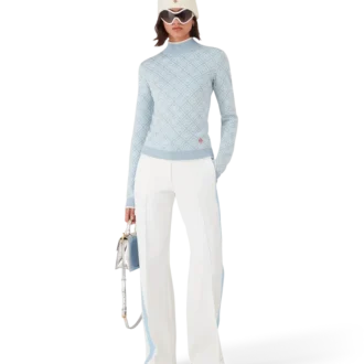 Bluză cu guler înalt Ski Monogram