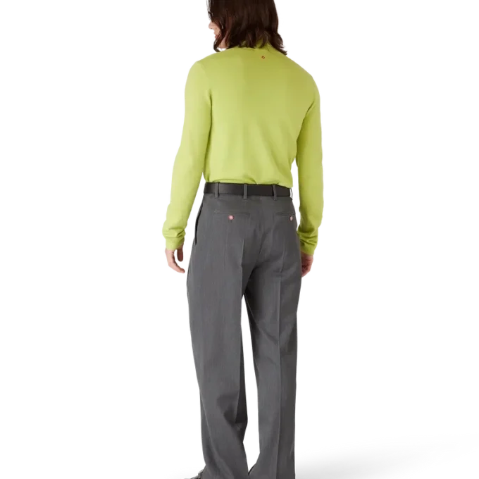 Bluză cu guler tip cowl din lână merino