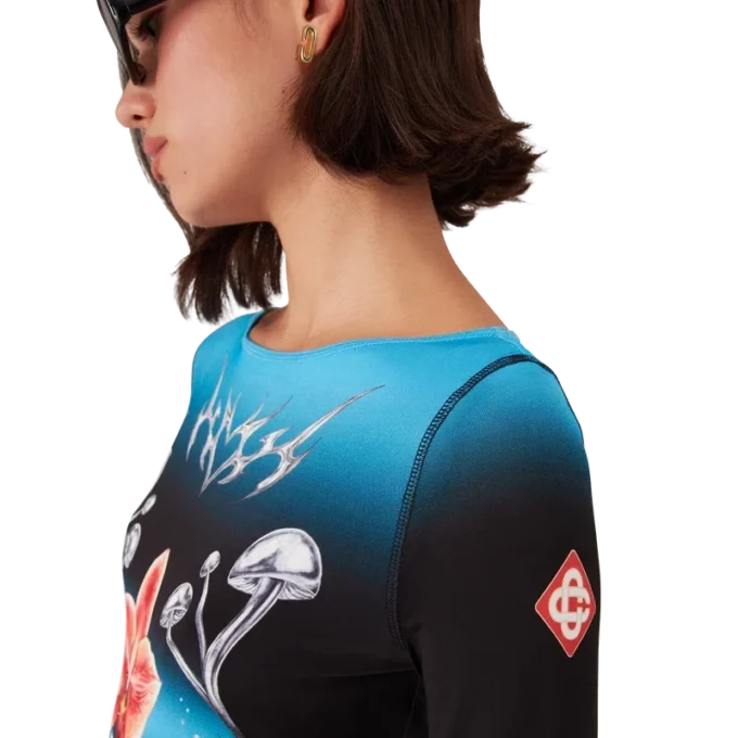 Bluză cu mâneci lungi din tricou elastic Blades