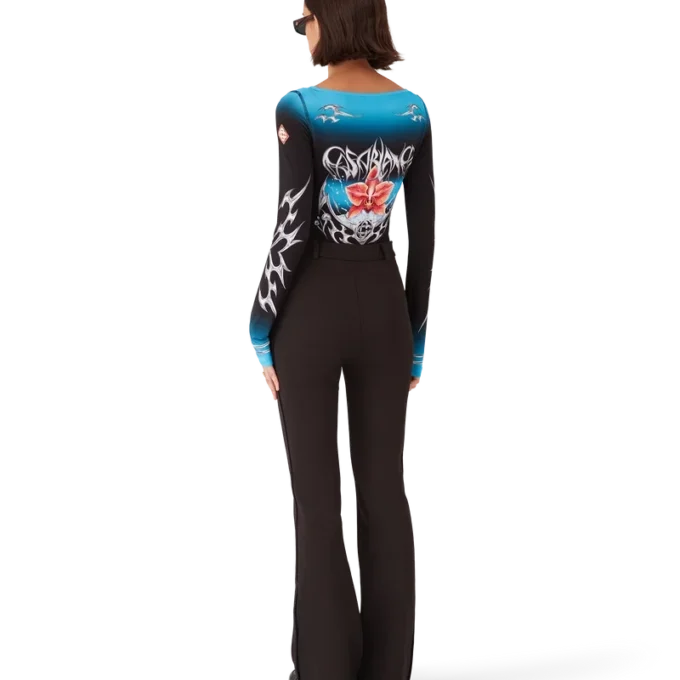 Bluză cu mâneci lungi din tricou elastic Blades