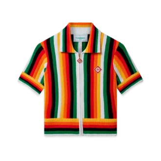 Bluză din material de prosop cu dungi