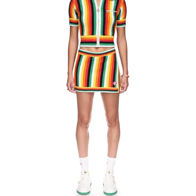 Bluză din material de prosop cu dungi