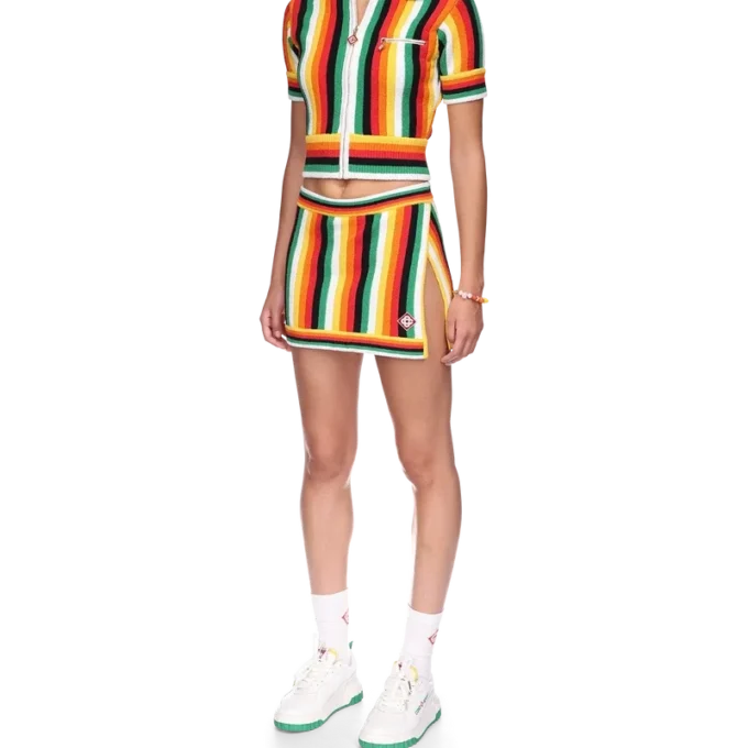 Bluză din material de prosop cu dungi