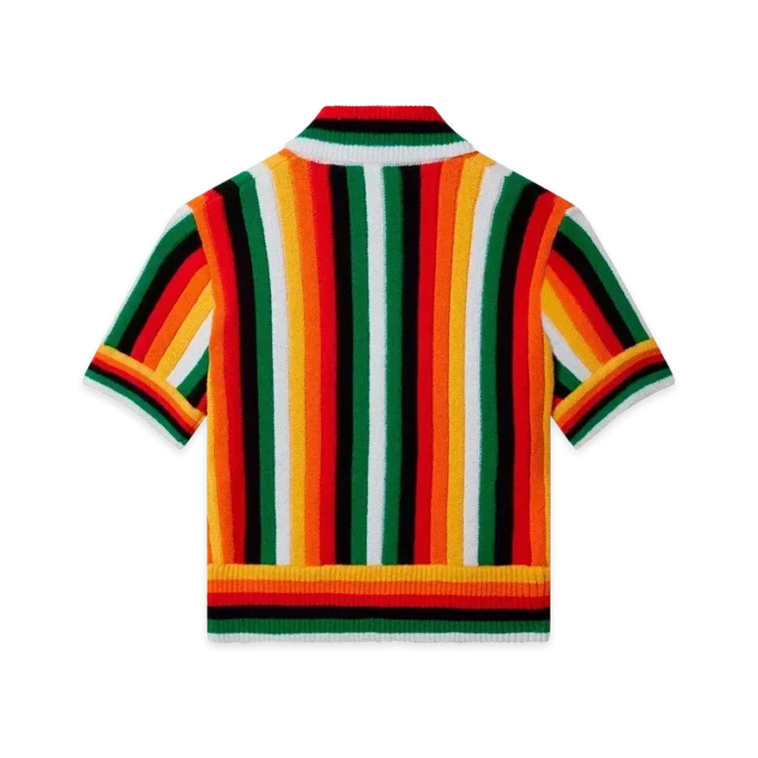 Bluză din material de prosop cu dungi