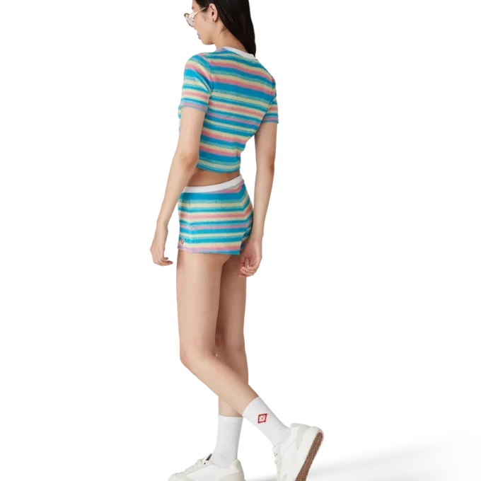 Bluză din material frotir cu dungi