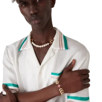 Brățară cu frunză de laur din aur