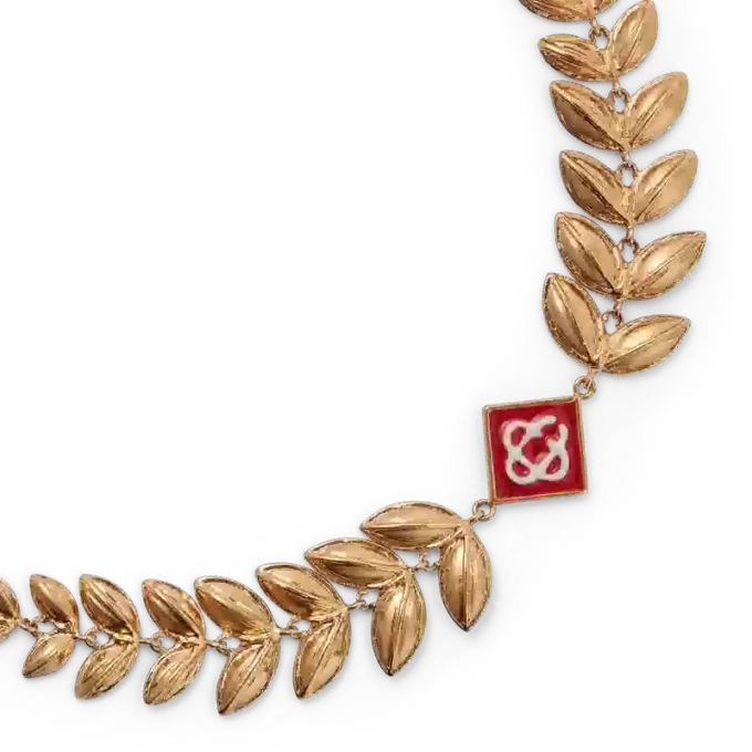 Brățară cu frunză de laur din aur Brățară cu frunză de laur din aur