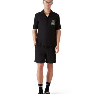 Cămășă clasică cu mâneci scurte și imprimeu Jacquard „Volcano”