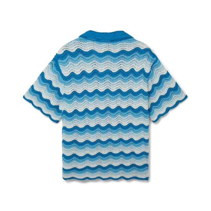 Cămășă croșetată cu gradient ondulat