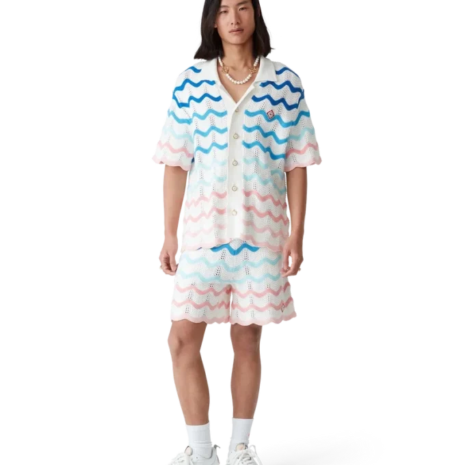 Cămășă croșetată Gradient Wave Cămășă croșetată Gradient Wave