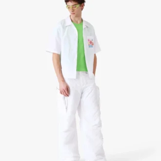 Cămășă cu mâneci scurte brodată Collage D’icones Graphiques