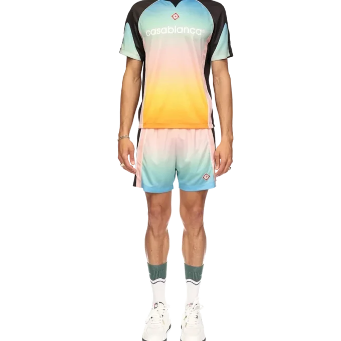 Cămășă de fotbal cu gradient pastel