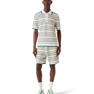 Cămășă de polo cu mâneci scurte și cusături pliate