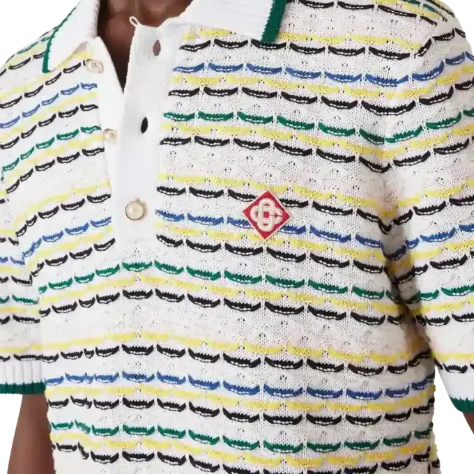 Cămășă de polo cu mâneci scurte și cusături pliate