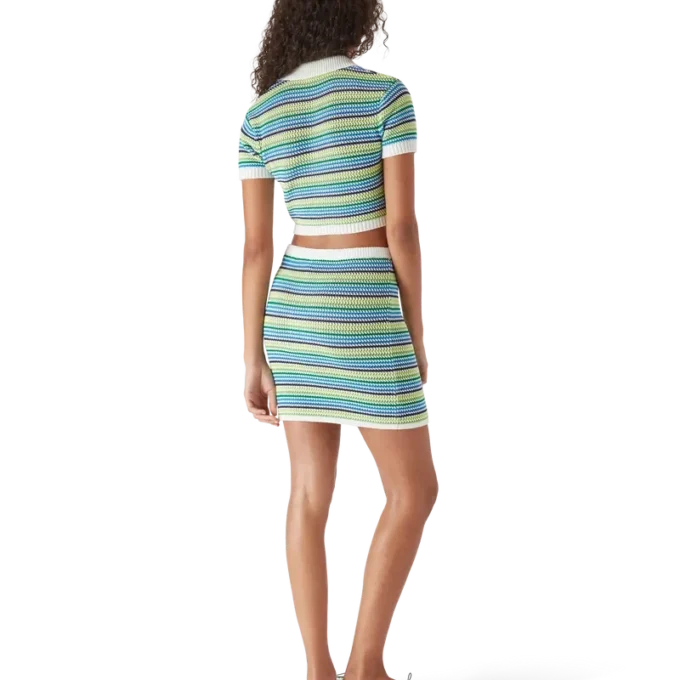 Cămășă de polo cu mâneci scurte și dungi