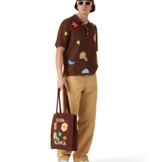 Cămășă de polo cu motive croșetate