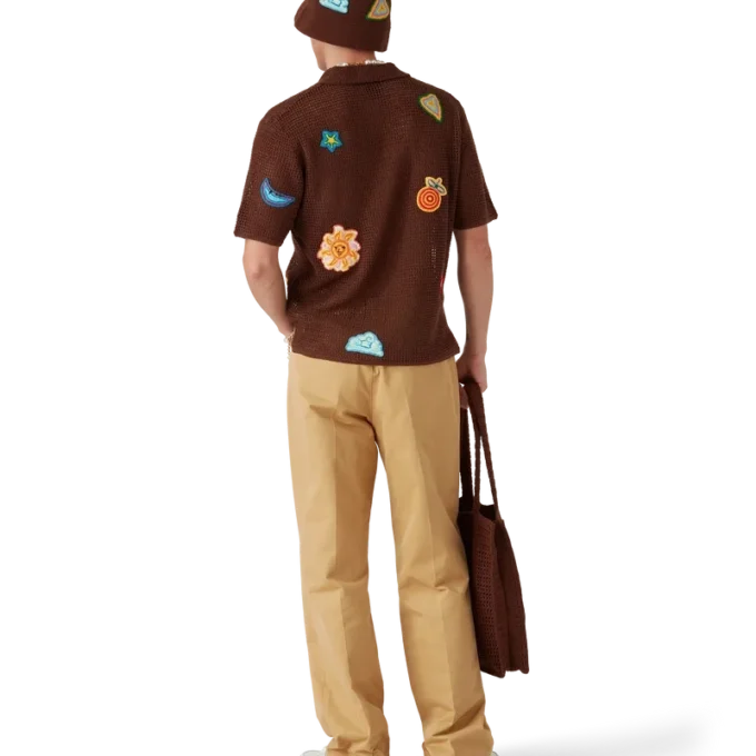 Cămășă de polo cu motive croșetate Cămășă de polo cu motive croșetate