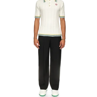 Cămășă de polo din bucle cu nervuri