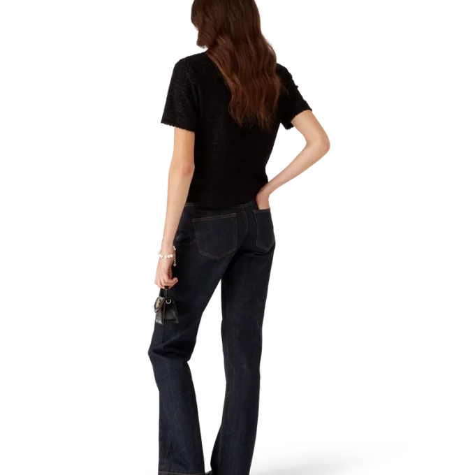 Cămășă de tip polo din material jacquard cu monogramă