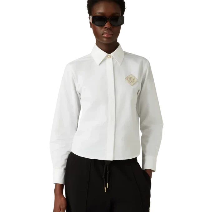 Cămășă din bumbac cu patch-uri Pearl Diamond Cămășă din bumbac cu patch-uri Pearl Diamond