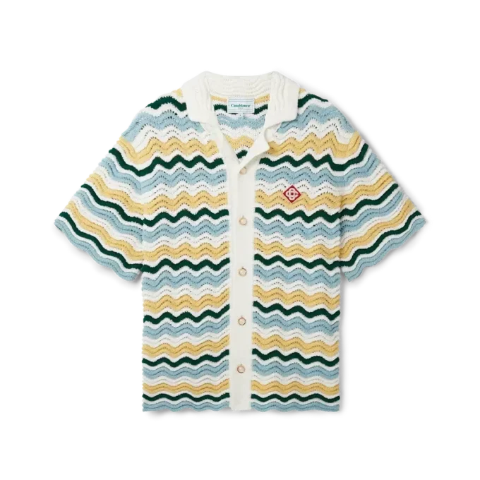 Cămășă din țesătură bouclé ondulată Cămășă din țesătură bouclé ondulată