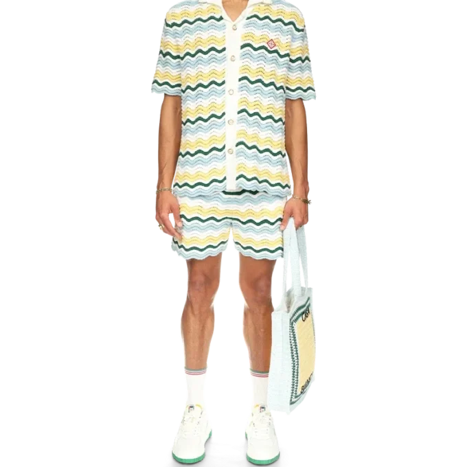 Cămășă din țesătură bouclé ondulată Cămășă din țesătură bouclé ondulată