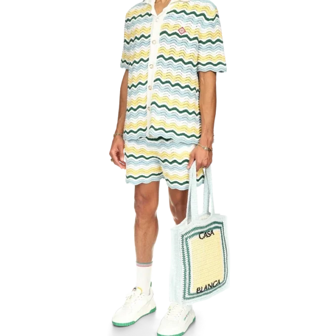 Cămășă din țesătură bouclé ondulată Cămășă din țesătură bouclé ondulată