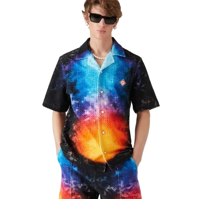 Cămășă din țesătură de prosop cu degrade