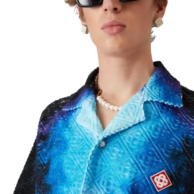 Cămășă din țesătură de prosop cu degrade